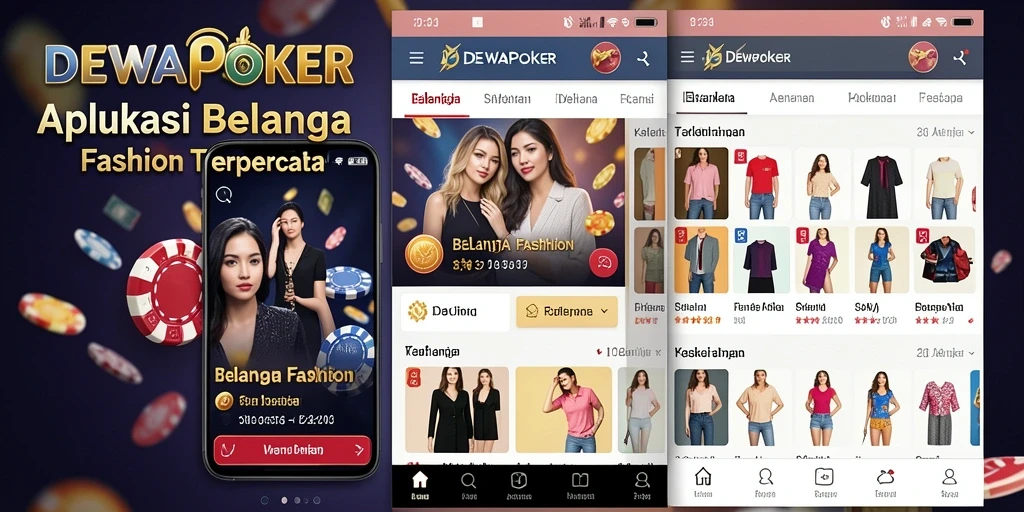Tampilan aplikasi DEWAPOKER dengan berbagai koleksi fashion terbaru.