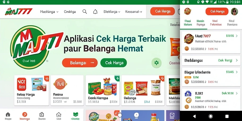 Tampilan antarmuka utama MAJ777 dengan fitur Cek Harga yang intuitif.