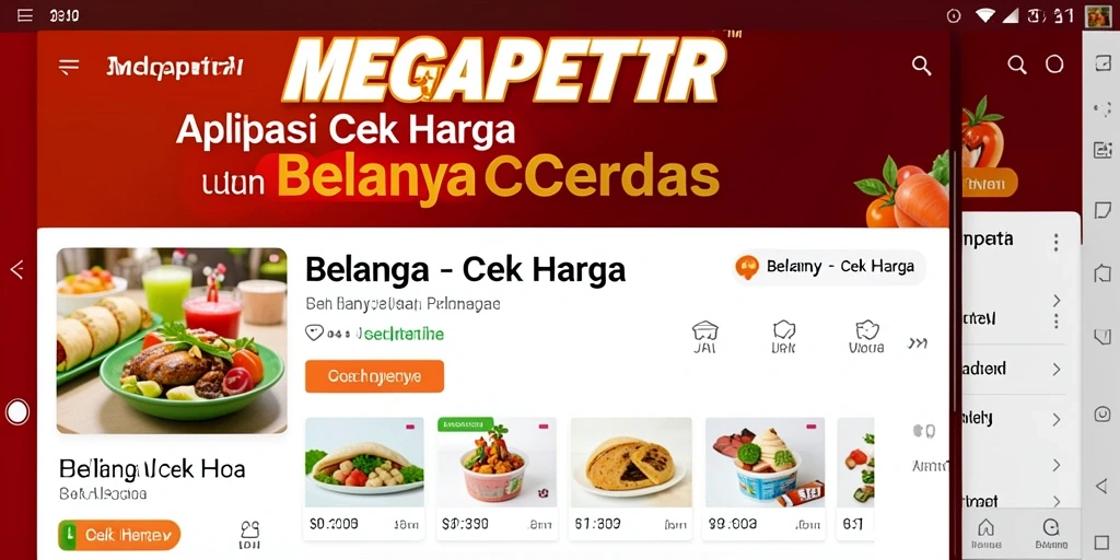 Tampilan antarmuka pengguna MEGAPETIR untuk cek harga produk.