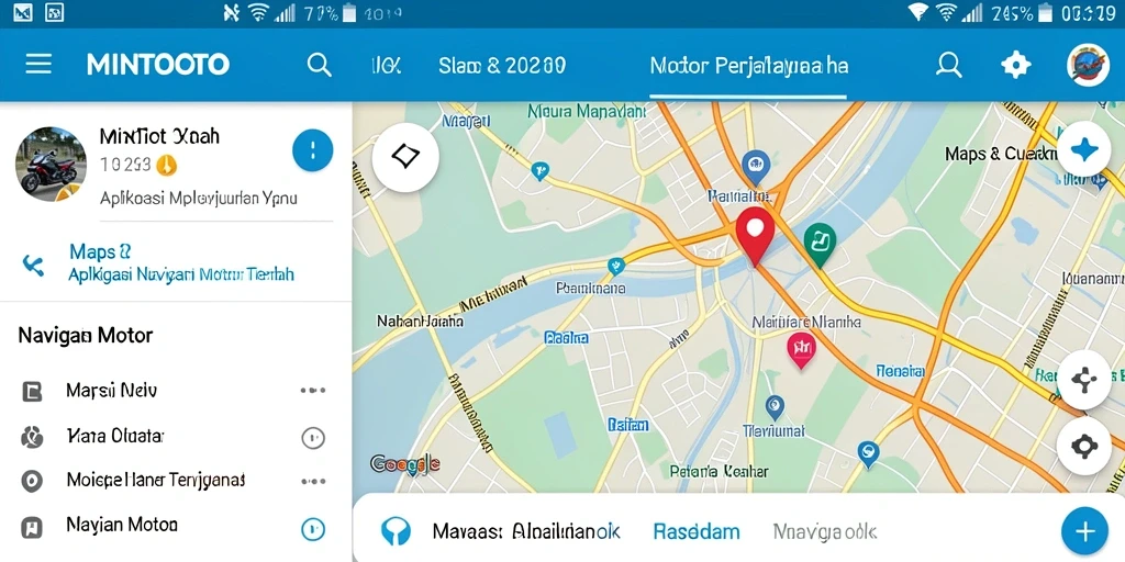 Antarmuka MINTOTO yang intuitif dan informatif untuk navigasi motor.