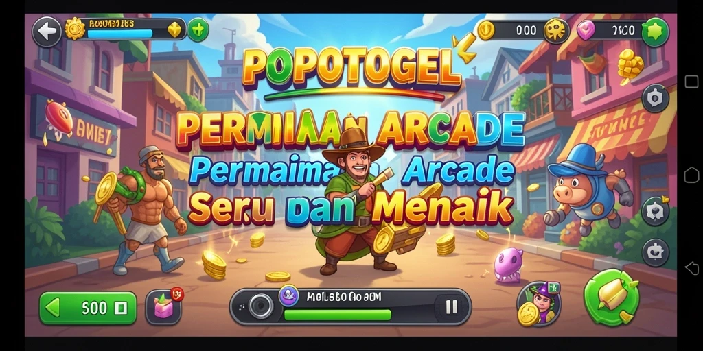 Tampilan antarmuka menarik dari game Arcade POPOTOGEL.