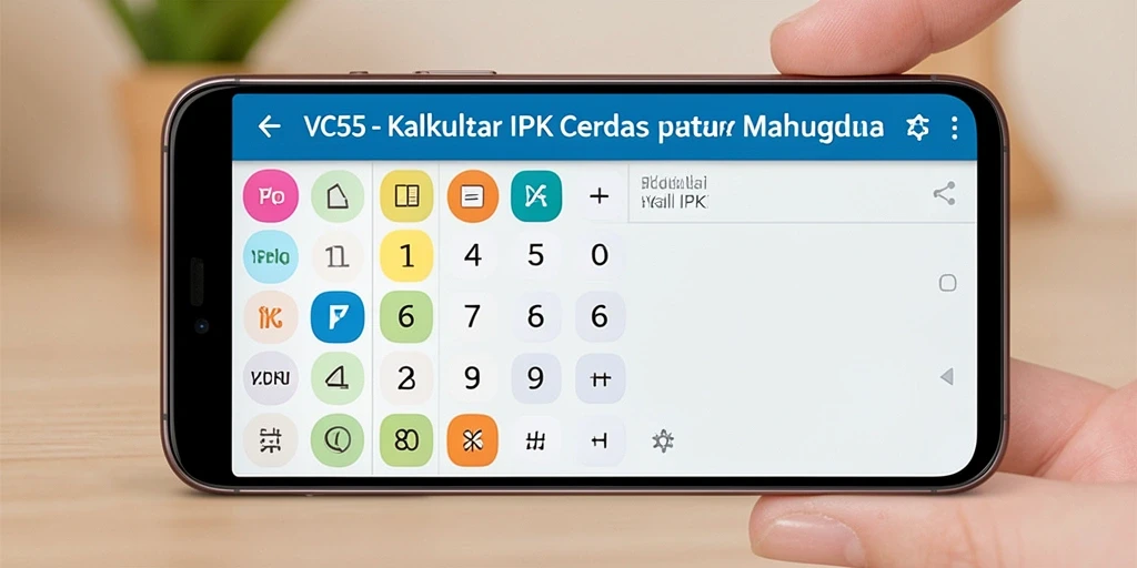 Tampilan utama VC55 dengan fitur Kalkulator IPK yang jelas.