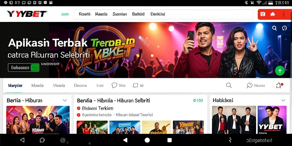 Tampilan antarmuka aplikasi Hiburan Selebriti YYBET yang menarik.